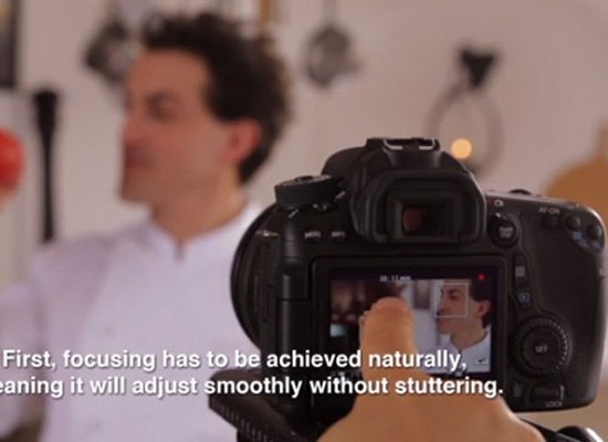 Canon EOS 70D được nhấn mạnh khả năng quay video vượt trội.  Canon khoe khả năng lấy nét siêu nhanh trên EOS 70D