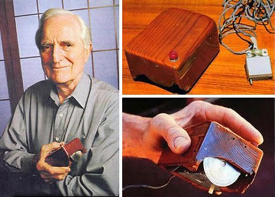 Douglas C. Engelbart và con chuột dạng prototype đầu tiên. Sự ra đời của chuột máy tính và những tiếng click quen thuộc