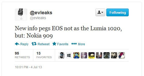 Ảnh mới về điện thoại Nokia 41 "chấm" xuất hiện cùng tên Lumia 909