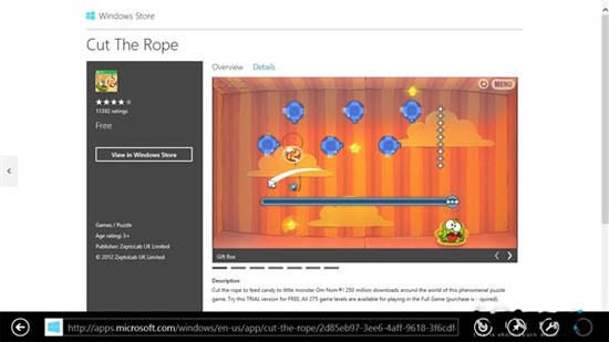 chọn "View in Windows Store” là có thể vào cửa hàng của Microsoft mua sản phẩm. Hướng dẫn "đi chợ" trên Windows 8