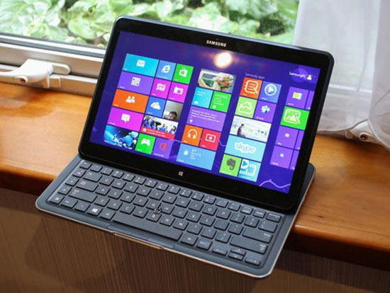 Samsung Ativ Q hỗ trợ tới hai hệ điều hành Windows và Android. Laptop siêu mỏng của Samsung giá từ 41 triệu đồng