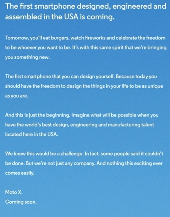 Thông tin ngày ra mắt MotoX Moto X được giới thiệu ngày 11/7