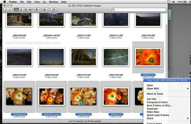 Nhóm nhiều file vào thư mục Những tính năng hay trên OS X có thể bạn chưa biết