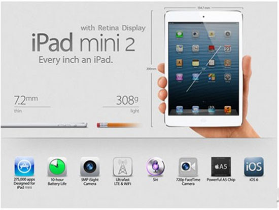 iPad 5 ra mắt tháng 9, iPad mini 2 chưa xác định