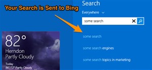 Vô hiệu hóa kết quả tìm kiếm của Bing trong công cụ tìm kiếm của Windows 8.1