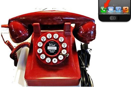 Biểu tượng gọi điện trên iOS lại lấy cảm hừng từ ống nghe của chiếc điện thoại cổ Nguồn gốc các biểu tượng trên sản phẩm Apple