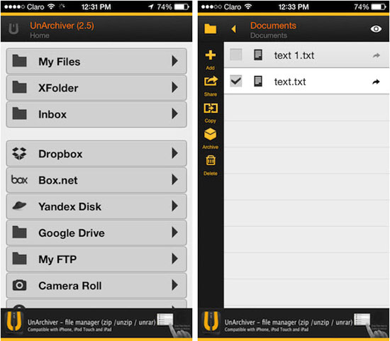 Top 3 ứng dụng miễn phí quản lý tập tin Zip cho iPhone