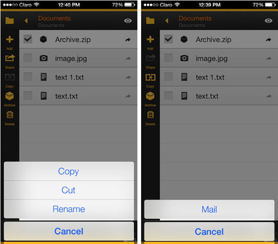 Top 3 ứng dụng miễn phí quản lý tập tin Zip cho iPhone