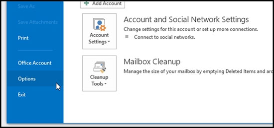 Bật nhắc nhở đính kèm tập tin khi gửi mail trong Outlook 2013