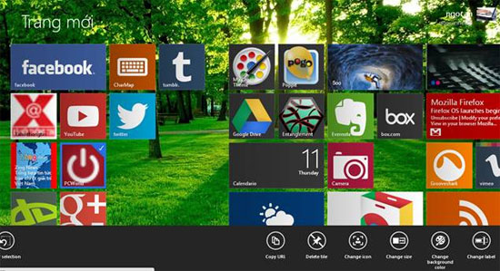 Biến New Tab của Chrome thành Metro của Windows 8