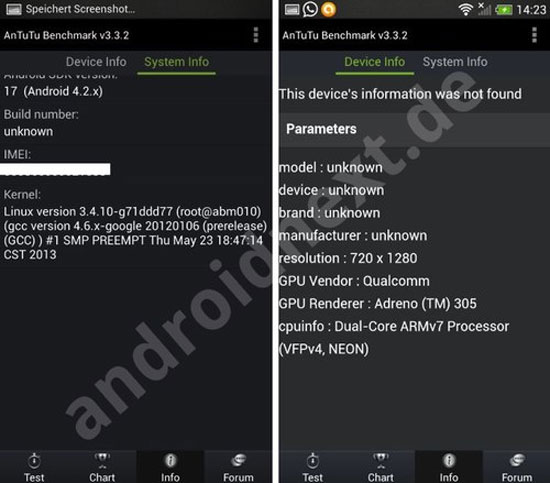 Ảnh xác nhận HTC One Mini dùng chip lõi kép và RAM 1 GB