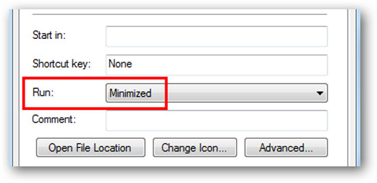 Thiết lập để shortcut chạy ở chế độ thu nhỏ (Minimized) Cách gửi nội dung của clipboard sang tập tin văn bản