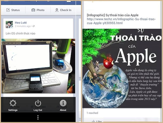 Facebook cập nhật 3.5 cho phép tải ảnh trực tiếp