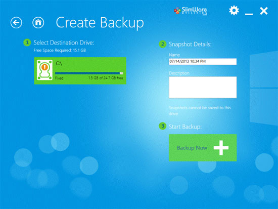 Sử dụng ứng dụng recimg Tạo điểm phục hồi tuỳ chỉnh cho Windows 8