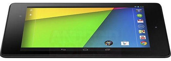 Mặt trước của Nexus 7 vẫn không có phím cứng giống thế hệ trước. Chi tiết thiết kế của Nexus 7 thế hệ hai