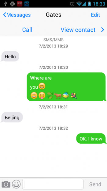 Tin nhắn khi độ Android Hướng dẫn "độ" Android "màu mè" như iOS 7