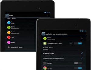 Dùng thử tính năng “quản lý người dùng” trên Android 4.3