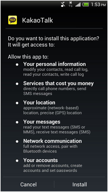 Nhiễm trojan khi sử dụng KakaoTalk