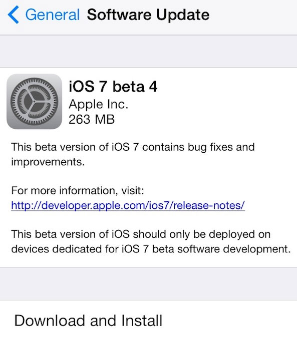 Các điểm mới của iOS 7 beta 4 vừa phát hành