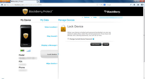 Cách tìm điện thoại BlackBerry 10 bị thất lạc