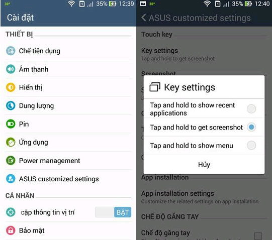 Hướng dẫn cách chụp ảnh màn hình trên Asus Zenfone