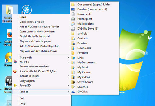 Truy cập menu “Send to” bí mật Những mẹo hữu dụng người dùng Windows ít để ý