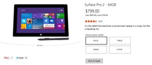 Microsoft bắt đầu dừng bán bản Surface Pro 2