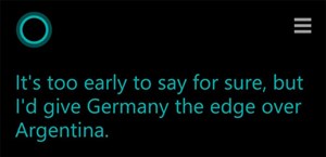 Cortana dựa vào cái gì để dự đoán World Cup 2014?