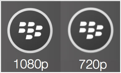 Sự khác biệt giữa màn hình 1080p và 720p Sự khác biệt giữa màn hình 1080p và 720p trên BlackBerry 10