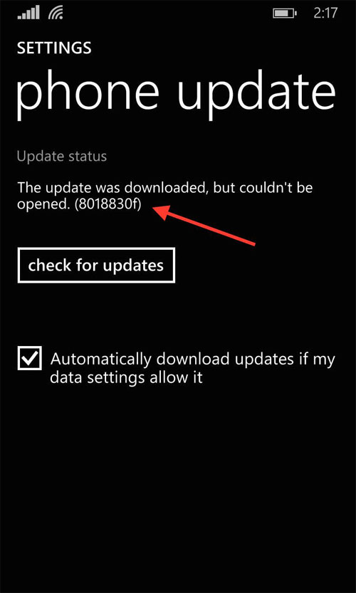 Sau khi update lên Cyan 8.1 thì nhận thông báo thêm một bản update nữa nhưng không cài được. Lumia 925 và 625 Việt Nam đã lên Cyan từ 12h đêm
