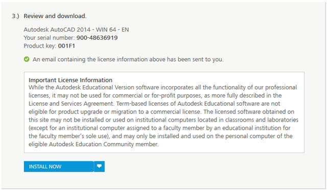 Lựa chọn phiên bản, cấu hình cài đặt AutoCAD FREE Bản quyền AutoCAD 3 năm, đăng ký ngay