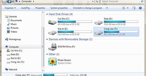 Video - Hướng dẫn chia và gộp ổ ngay trong Windows 7