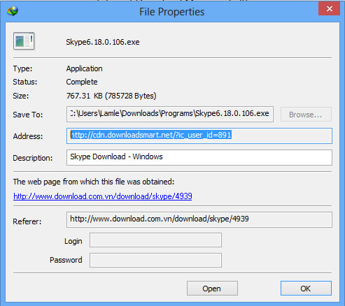 Click chuột phải file đang download chọn Properties Hướng dẫn sửa lỗi download 99% bị dừng lại trên IDM