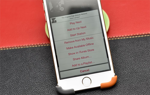 Thử nghiệm Apple Music: 66 ngàn mỗi tháng Mục Available Offline, tức nếu thích bài đó các bạn có thể tải về để nghe offline