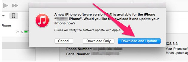 Click Download and Update. Phải làm thế nào khi muốn lên đời iOS 8.4 mà iPhone thiếu bộ nhớ?