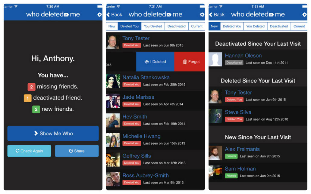 Who Deleted Me on Facebook: Xem ai đã hủy kết bạn với bạn trên Facebook Who Deleted Me on Facebook trên màn hình smartphone