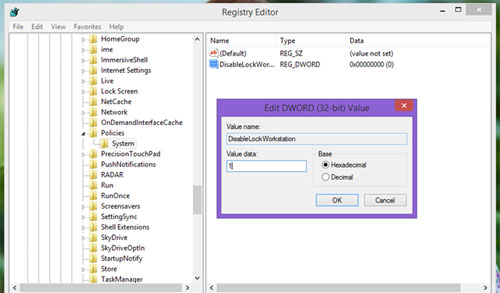 Vô hiệu hóa phím tắt Lockscreen trên Windows Vô hiệu hóa tổ hợp phím tắt WIN + L