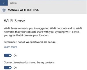 Wifi Sense - tính năng tự động chia sẻ mật khẩu Wi-Fi với bạn bè