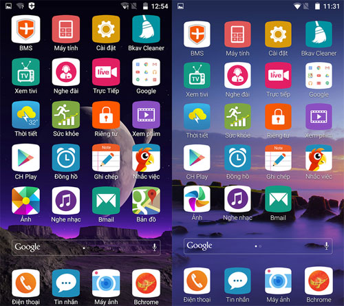 So sánh giao diện cũ và mới của Bphone