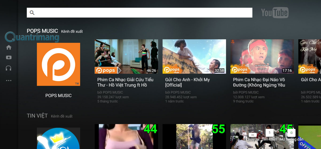 Xem YouTube trên TV