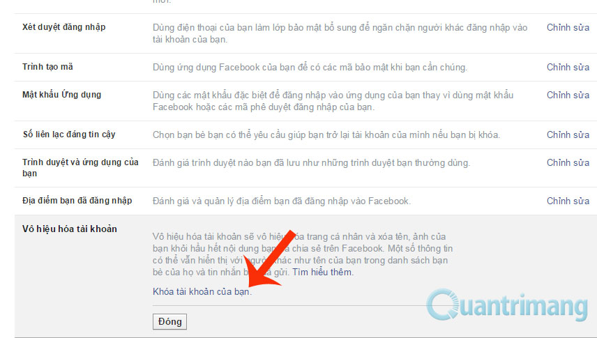 Hướng dẫn khoá Facebook tạm thời