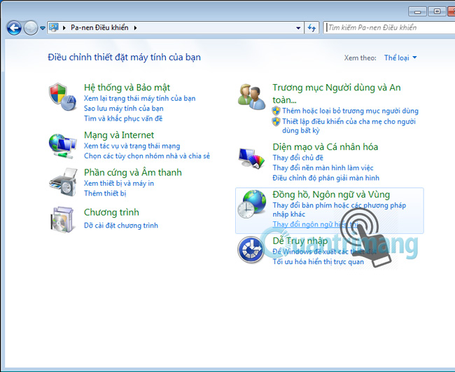 Cách chuyển sang giao diện tiếng Việt cho Windows 7