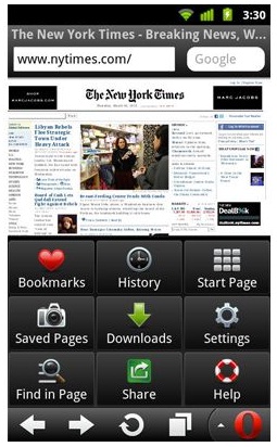 Chọn trình duyệt di động cho điện thoại Android