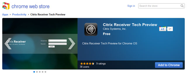 Chromebook có thể truy cập Windows qua Citrix Receiver 