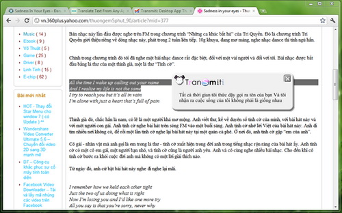 Transmiti - trợ lý dịch thuật từ bất kỳ ứng dụng nào