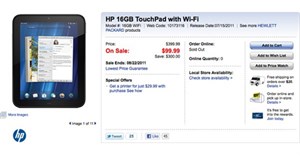 HP thanh lý TouchPad, bán hết trong vài giờ