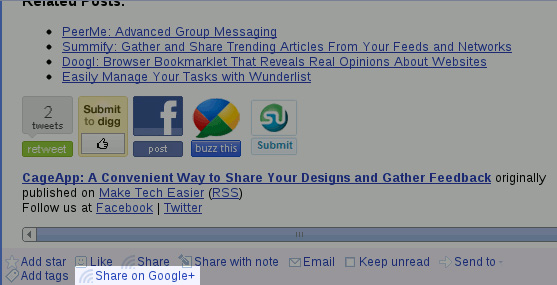 Hướng dẫn tích hợp Google Reader với Google+