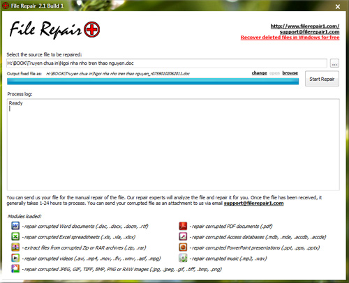 Sửa chữa các tập tin bị hỏng