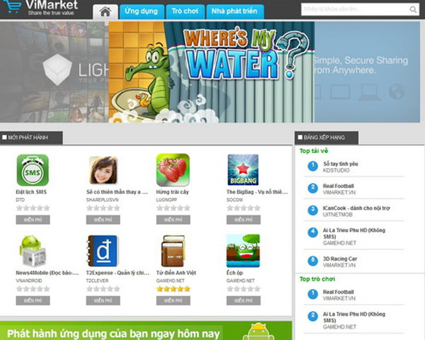 Đa dạng chợ ứng dụng Android tại Việt Nam