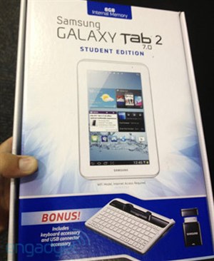 Galaxy Tab 2 7.0 Student Edition thêm dock bàn phím giá không đổi